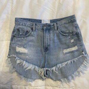 One Teaspoon high waisted denim shorts size 26
